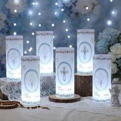 20 PCS 10 Sets Baptism Centerpieces Table Lantern Light Holders LED Candles