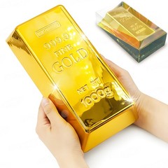 SABLUE Replica Gold Bar Fake Brick Bullion Plastic Business Card Case Holders Bo