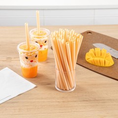 Restaurantware Straws 1000 Count 9 Inch Jumbo Plastic Boba Smoothie Straws Wide