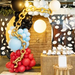 Blue Red Yellow Black Balloon Arch Kit, Blue Red Yellow Balloons Garland Arch…