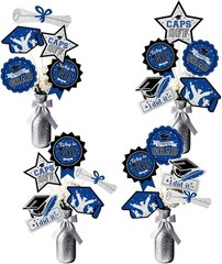 1 PCS Navy Blue Silver Black Class Of 2026 Graduation Table Centerpieces
