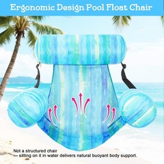 Inflatable Pool Float Chair – 2 Pack Pool Floats Adult Heavy Duty, Water Floa…
