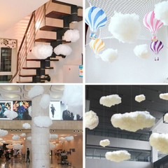Artificial 3D Fairy White Fake Clouds Cotton Wedding Party Stage Decoration Prop