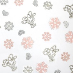 Blopee 200PC Winter Snowflake Baby Shower Table Confetti Pink Winter Wonderla…