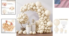 129pcs Latex Different Sizes 18,12,10,5 Inches Balloons for Garland Arch