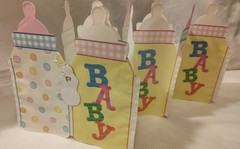Vintage Baby Shower Party Decor*Garland/Banner*Fold Out Tissue Paper Bottles*N*