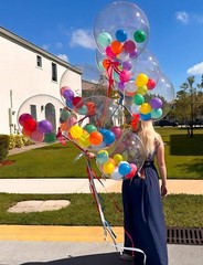 36 Inch Bobo Balloons – Transparent Clear Bubble Balloons for Stuffing with H…