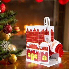 Santa Claus Climbing Chimney Doll Electric Toy With Music Kids Christmas Gift JQ