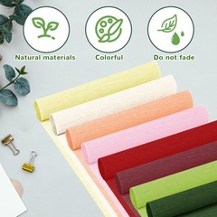 Crepe Paper Streamers 8 Rolls, 10 x 98Inch 8 Colors Crepe Paper Sheets for Ch…