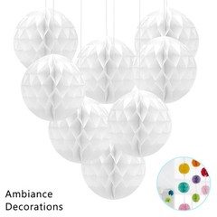 8 Pcs Honeycomb Balls Party Decoration 8in Honeycomb Flower Balls Tissue Pom …