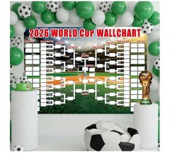 2026 World Cup Soccer Wallchart Banner Bracket 71×43 Inches New