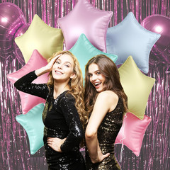 Pastel Star Foil Balloons, 10PCS Macaron Foil Stars Shape Balloon, 18 Inch Multi