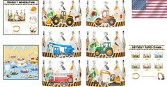 High-Quality Construction Party Hats – 12PCS for Ultimate Truck-Themed Parties