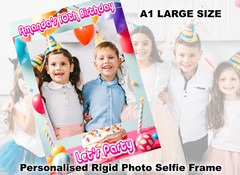 Personalised Customised Any Text Kids Adult Birthday Party Selfie Board Frame