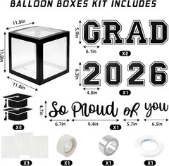 2026 Graduation Balloon Arch Kit 129PCS Party Decorations Garland Set 4 Boxes