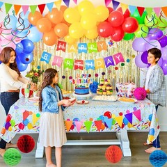 275 PC Colorful Party Decorations for Boy, Girl- Rainbow Party Supplies, Happ…
