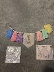 High Chair Banner Birthday Decorations 1ST Birthday Crown And #1 New In Box