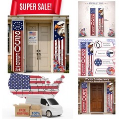 Classic Red, White & Blue Porch Banner: 250th Anniversary 4th of July Must-Have