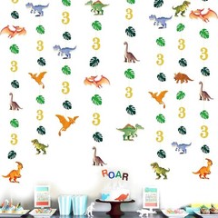52Ft Dinosaur 3rd Birthday Party Decorations Green, Orange, Red, Yellow