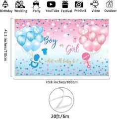 Gender Reveal Backdrop 7.3ft x 5.9ft Telon de Fondo Revelacion de Genero