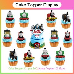 43PCS Thomas Train Party Supplies Set Plates Balloons Banner Cake Toppers