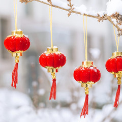 30 Pack Red Chinese Mini Lanterns Decorative Lucky Hanging Lanterns Decoration