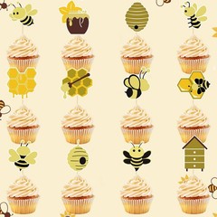 48 Pcs Bumble Bee Cupcake Toppers Baby Shower Decorations for Gender Reveal