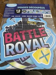 Battle Royal Cutouts 12 Pieces Birthday Decorations