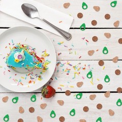 120 PCS Avocado Confetti Pinata Brown Green Glitter Summer Fruit Scatters