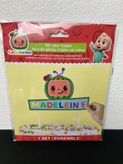 NEW CoComelon Photo Booth Backdrop & DIY Cake Topper Set – Birthday Party Decor