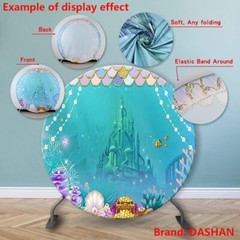 Round Mickey Mouse Minnie Backdrop Cover Birthday Photo Background Baby Shower