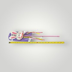 Easter Plushy Friendly Bunny Ribbon Wand Party Favor 20″ Set Of 3 New With Tag