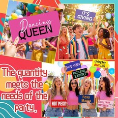 24 Designs Fun Photo Booth Props Fun Photo Booth Sign Decorations for Photosh…