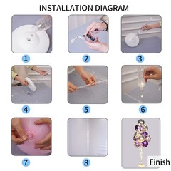 2 Set Floor Balloon Stand Kit with String Light Balloon Holder Centerpieces F…