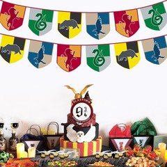50Ft Wizard Party Decorations Red Green Blue Green Magical Themed Nylon Banne…