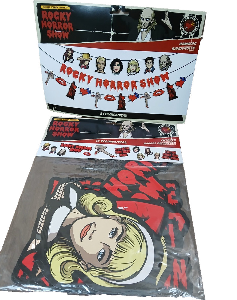 Rocky Horror Show Decorations Cutout Pictures Hanging Banners Decor Set of 2