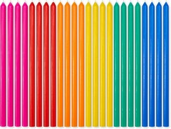 American Greetings Birthday Candles, Long 24 count, Thin Multicolored
