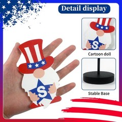 3 PCS Creative Table Holder Decor,4th of July Decorations,Gnome Table Decorat…