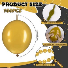 Link Balloons 12 Inch – 100 Pcs Quick Link Balloon Latex Linking Balloons Con…
