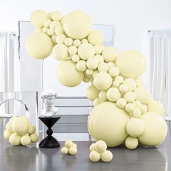 Pastel Yellow Balloons 100 pcs Different Sizes of 36 18 12 10 5 Inch Small Mi…