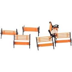 Model Train HO TT/Scale 1:87 Bench/ Chair Settee Street/ Park Layout 10pcs / New