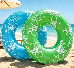 2 Pcs Pool Floats for Adults 36 inch Large Inflatable Floats Tube Hawaiian Tr…