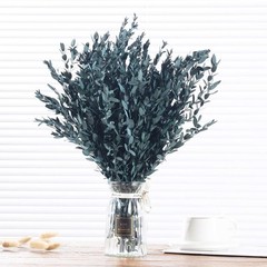 Dried Eucalyptus Leaves Preserved Greenery Stems, 8-14 PCS 2-blue