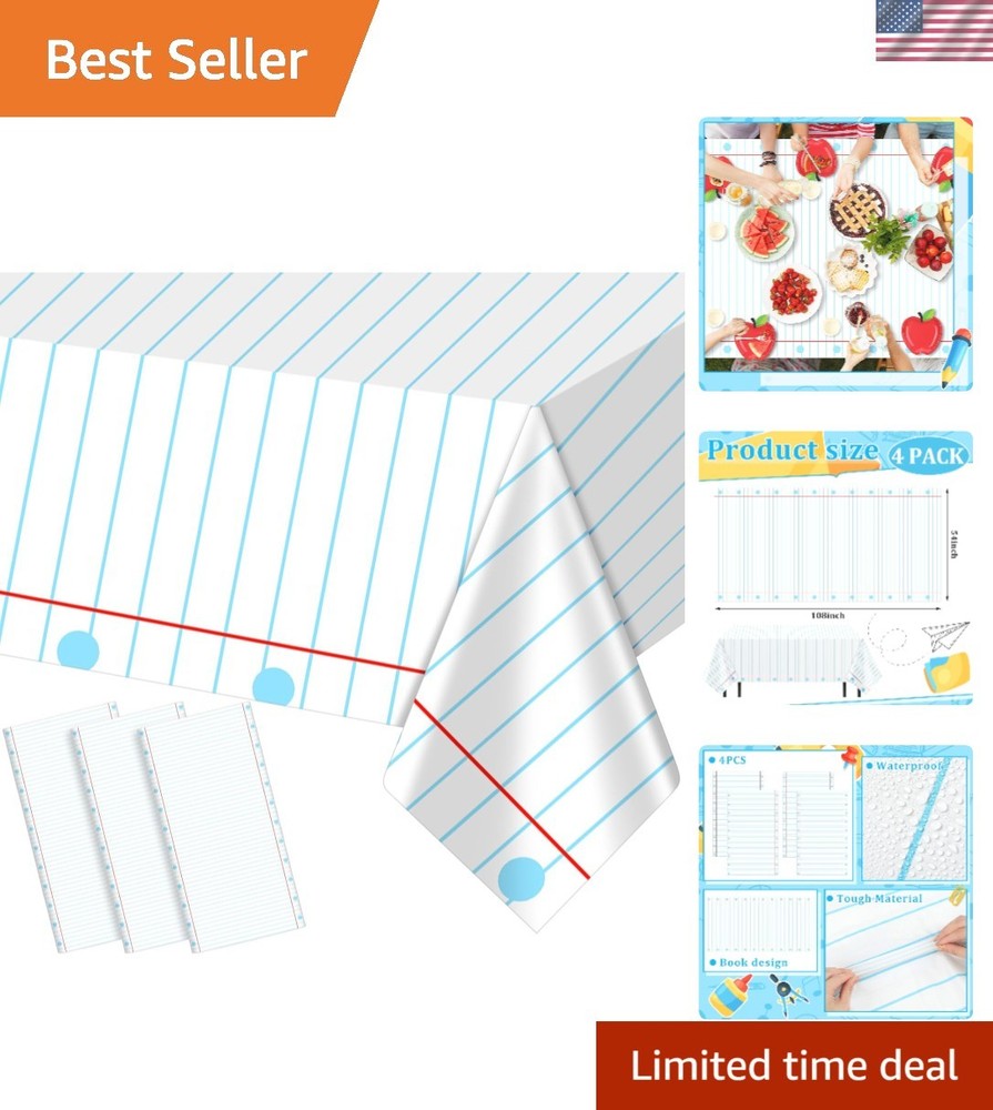 Versatile Disposable Notebook Tablecloths 54×108 Inch – Perfect for Any Occasion