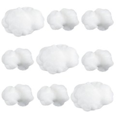 9 Pcs 3D Cloud Shape Hanging Decorations – DIY Room Decor for Weddings & Parties