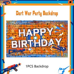71 X43» Dart Battle Party Backdrop Supplies Happy Birthday Background for Boys