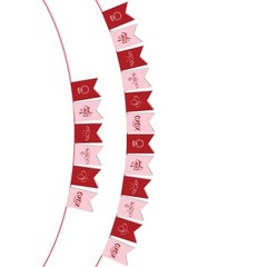 Valentine Bunting Decoration Fish Tail Shape Paper Bunting Hanging Ornament