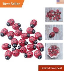 Cute Ladybug Flatback Ornaments – 20 Pcs Resin for Hair Clips & Scrapbooking