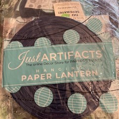 Blue Paper Lanterns 14 Pcs Assorted size of 6″ 8″ 10″ 12″ Just Artifacts Blue