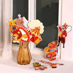 24 Pieces Carnival Cutouts Party Supplies, Circus Theme Birthday Party Favors Ci